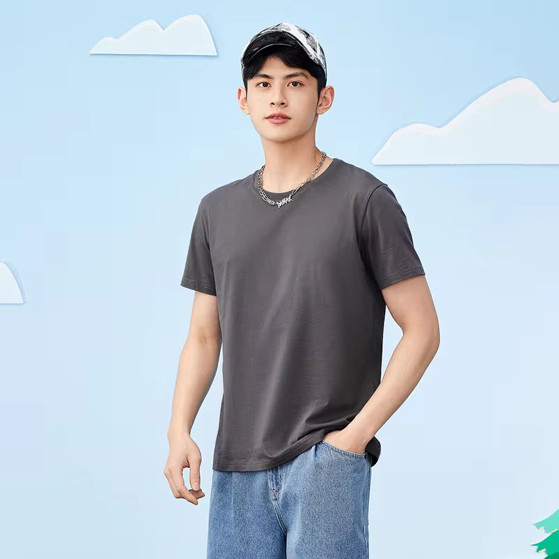 Summer Cotton T Shirts Men 